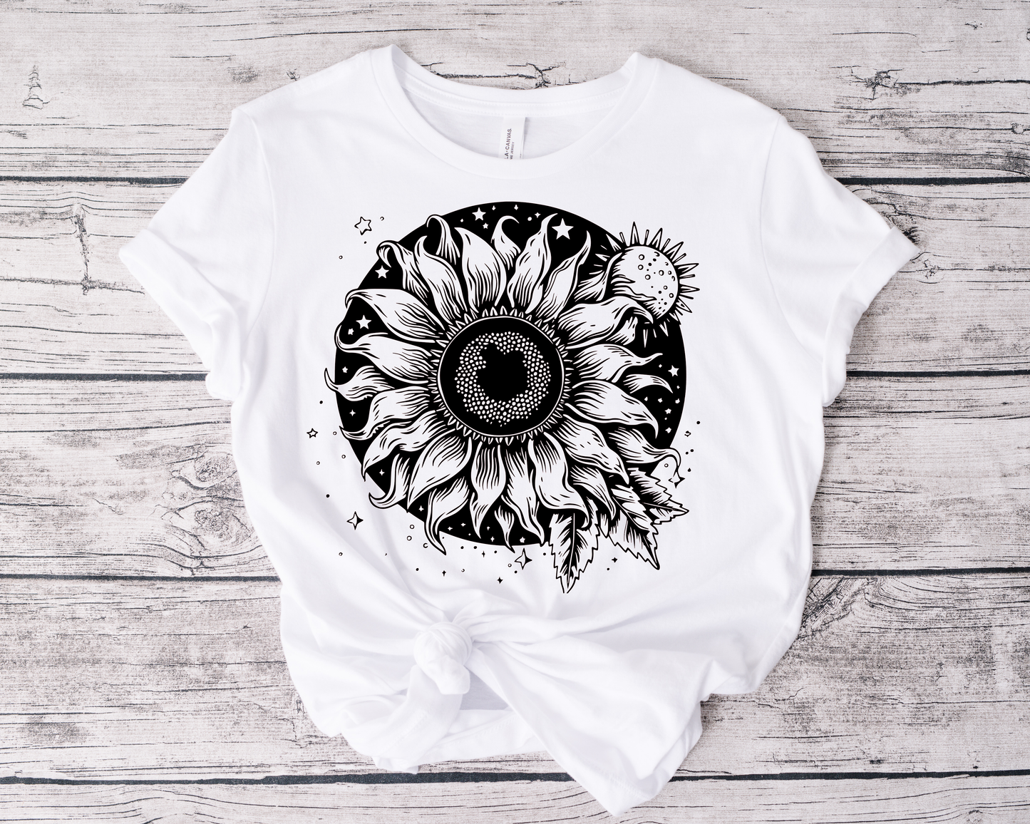 Black and White Sunflower