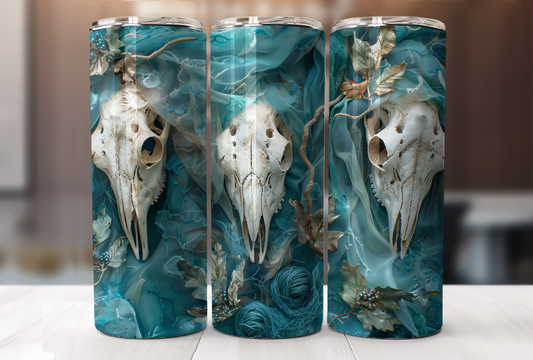 Teal Skulls