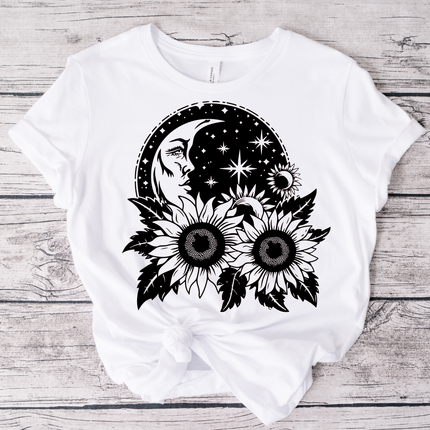 Moon and Sunflowers
