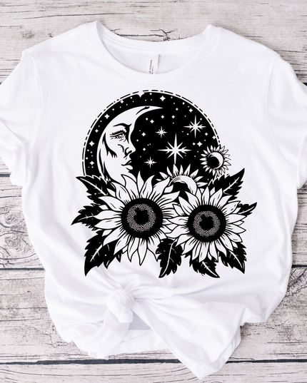 Moon and Sunflowers