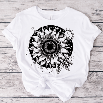 Black and White Sunflower
