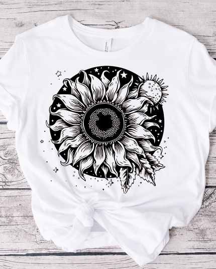 Black and White Sunflower