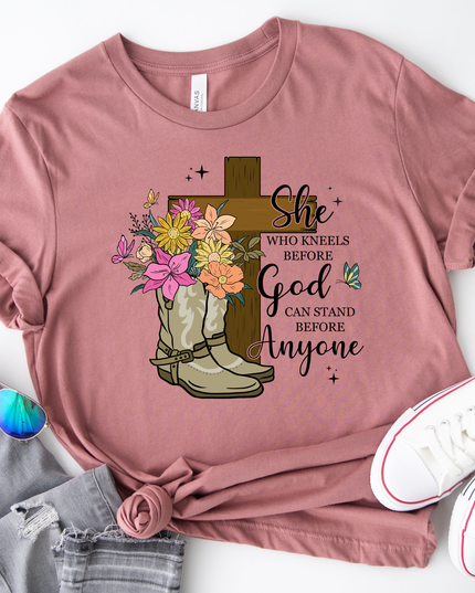 She Who Kneels Before GOD Can Stand Before Anyone