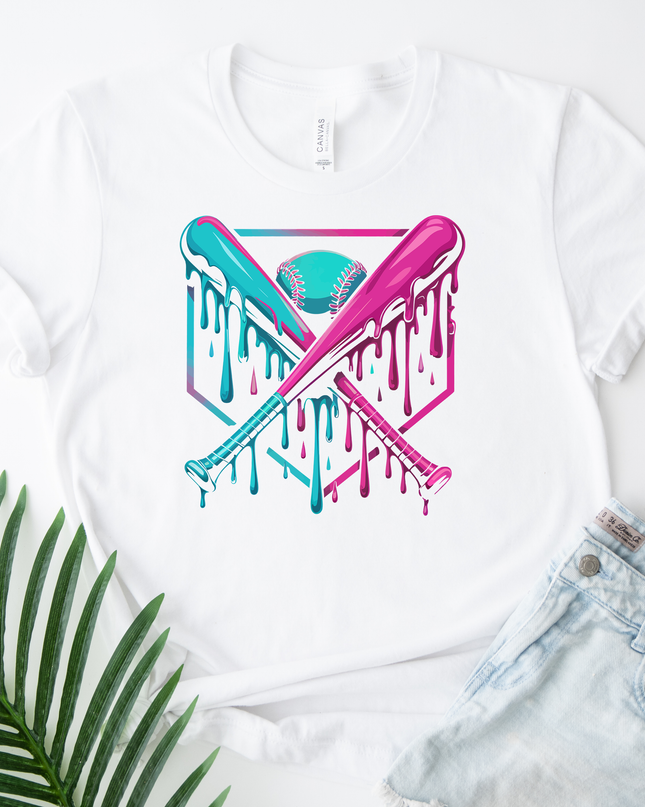 Baseball Bats - Blue and Pink