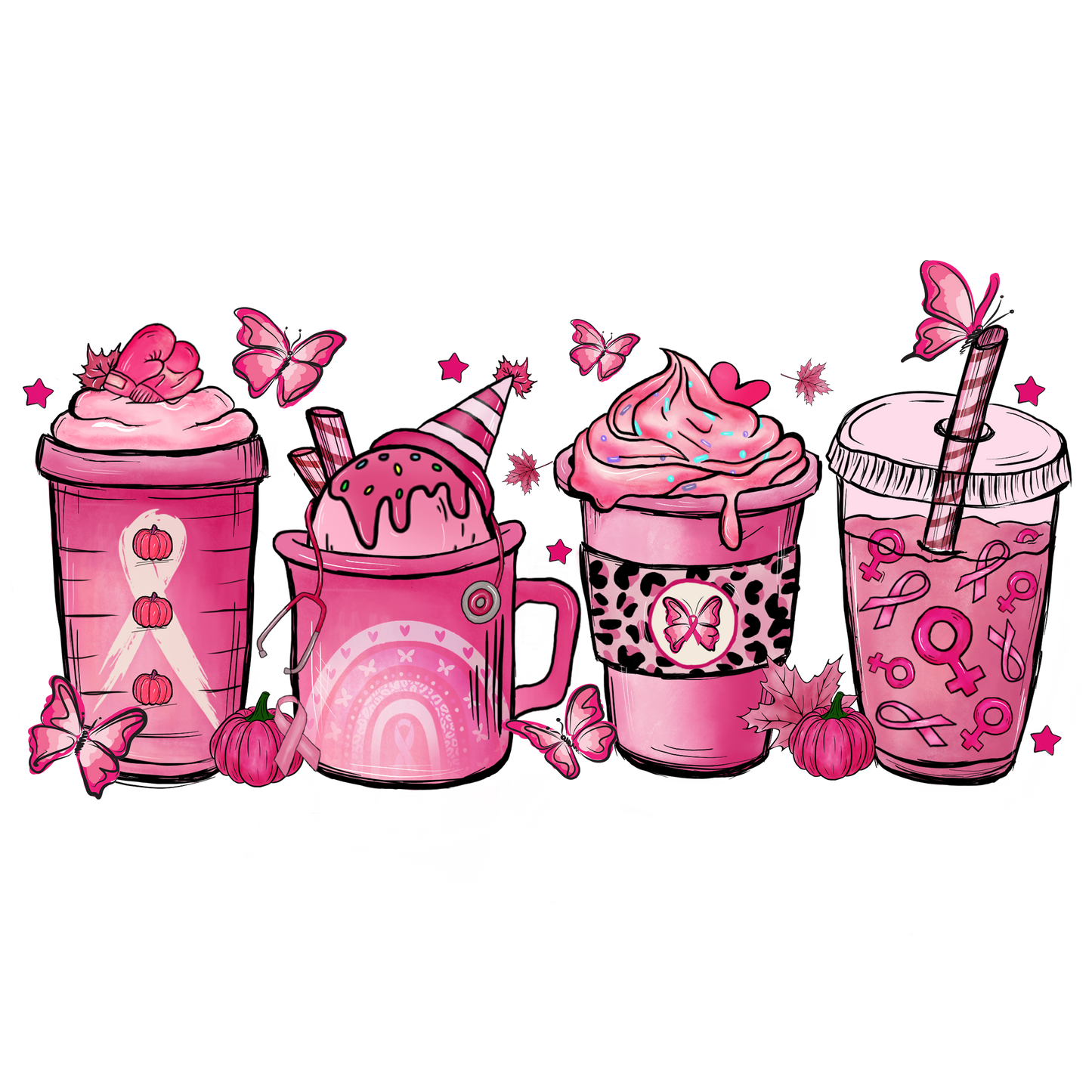 Breast Cancer Awareness PNG Bundle 1