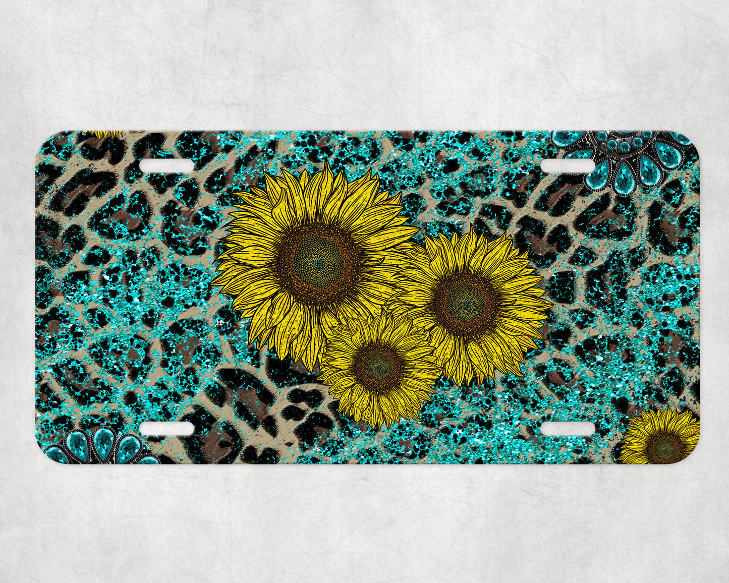 Sunflowers and Teal